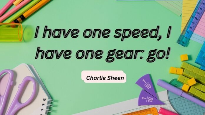 charlie sheen one speed go